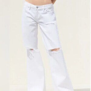 PacSun Distressed Knee White Jeans Cotton *26